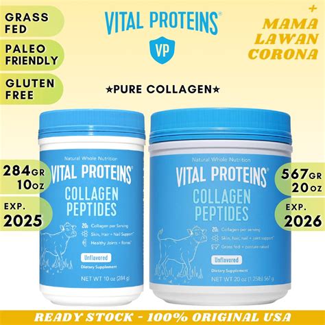 Vital Proteins Collagen Peptides Unflavored 284 567 Gram 10 20 Oz 680gr 680 G Vital Protein