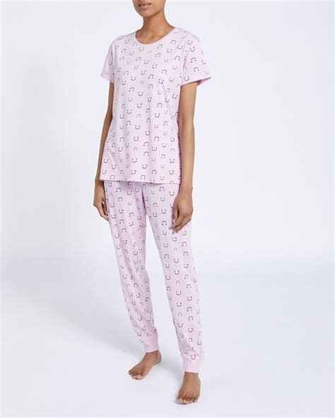 Dunnes Stores Pink Knit Cuff Pyjamas