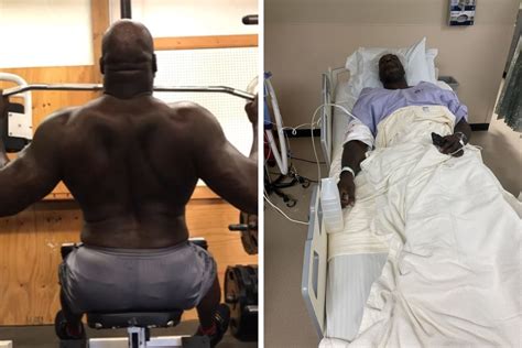 shaquille o neal rips off his shirt revealing his ripped body after grueling post surgery workouts