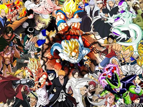 1366x768px 720p Free Download All Anime Bleach Naruto One Piece