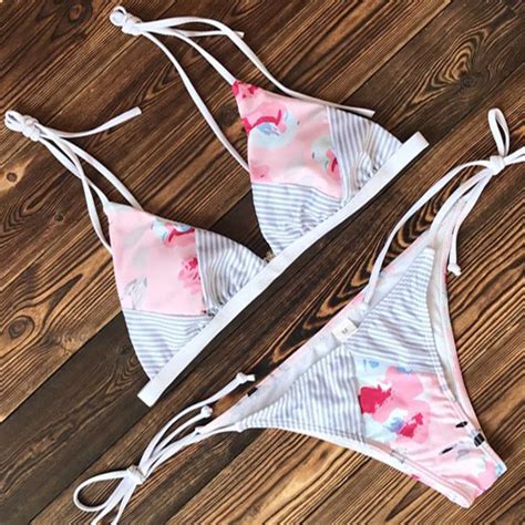 Brazilian Bikini Set 2018 Women Print Swimwear Push Up