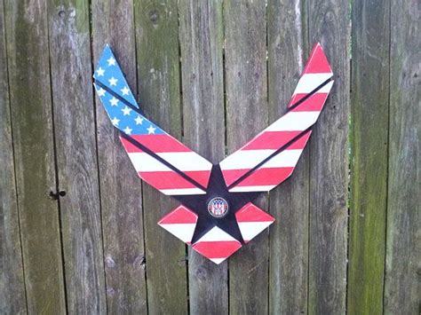 Sold Handmade Us Air Force Emblem With Coin Us Flag Design Veteran