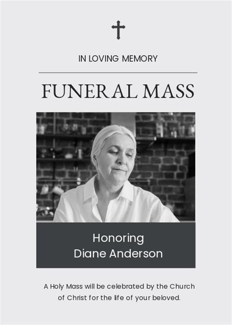 9 Funeral Mass Card Templates Free Downloads