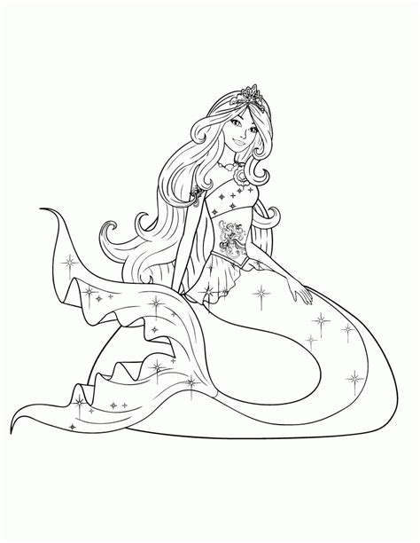 Realistic Mermaid Coloring Pages For Adults 2