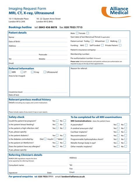 Printable Radiology Order Form Pdf Printable Form Templates And Letter