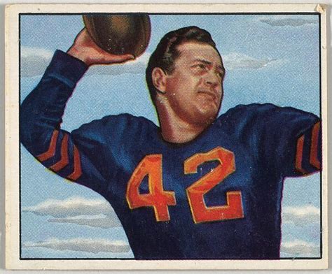 Issued By Bowman Gum Company Card Number 27 Sid Luckman Quarterback Chicago Bears From The