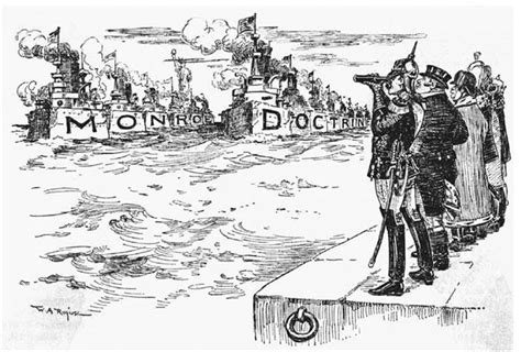 The issue of this political cartoon is separating two sides by the monroe doctrine. Latino Rebels | Children of the Monroe Doctrine