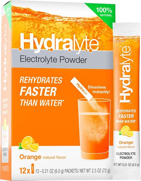 Hydralyte Electrolyte All Natural Hydration Powder Sticks Instant