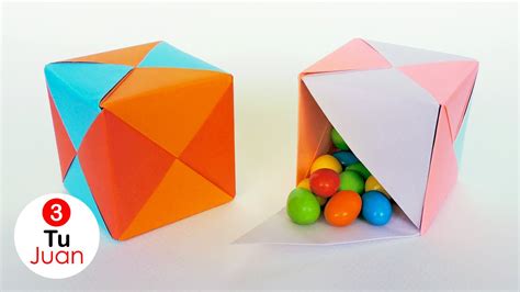 Cajas De Papel Para Dulces Origami Modular Juantu3 Youtube