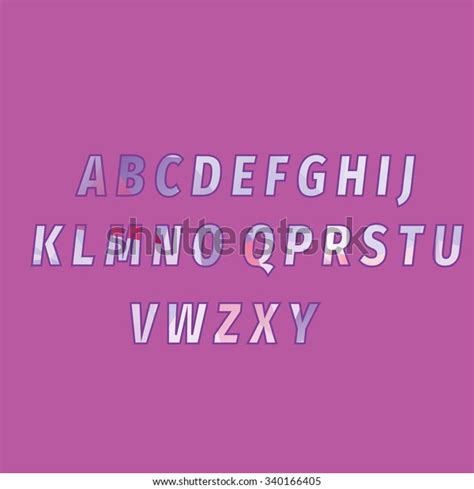 Polygon Alphabet Colorful Font Style Vector Stock Vector Royalty Free