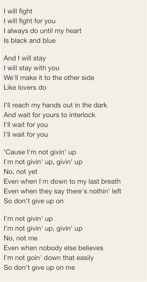 Dont Give Up On Me Lyrics Andy Grammer Me Too Lyrics Music Quotes