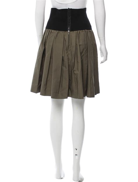 Miu Miu Pleated Knee Length Skirt Skirts Miu46070