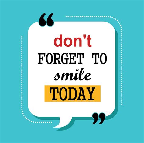 Dont Forget To Smile Today Motivational Quote 5319356 Vector Art At