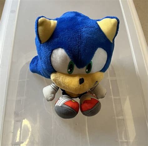 Htf Sonic The Hedgehog Tomy Sonic Boom Big Head Plush Toy Sega 7 New