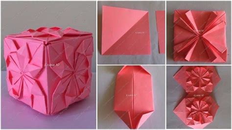How to make origami flower cube | How to make origami ...