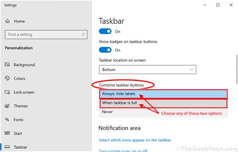 How To Show Texts Beside Icons In Taskbar On Windows 10