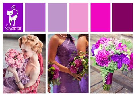 Purple And Pink Wedding Inspiration Colour Board By Designcat