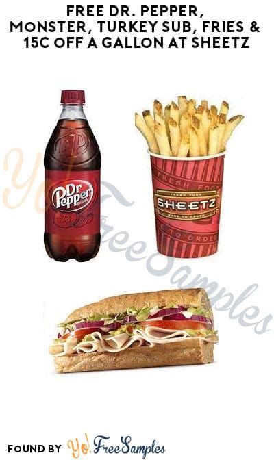 Free Dr Pepper Monster Turkey Sub Fries And 15c Off A Gallon At