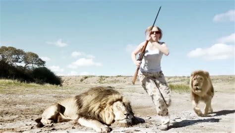 Thrilling Video Appears To Show Lion Chasing Trophy Hunter Rtm