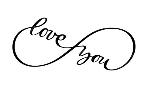 Premium Vector Vector Infinity Sign With Love You Words Inscription