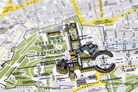 The Vatican City On The Map A Map Focused On Vatican City The Saint