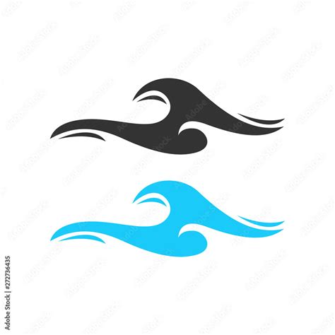 Wave Logo Design Illustration Wave Icon Vector Wave Sign Symbol On