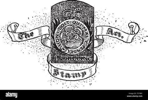 A Seal Representing The Stamp Actvintage Line Drawing Or Engraving