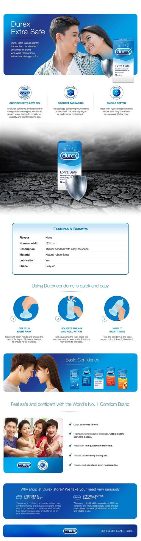 Durex Extra Safe S Blue Pgmall