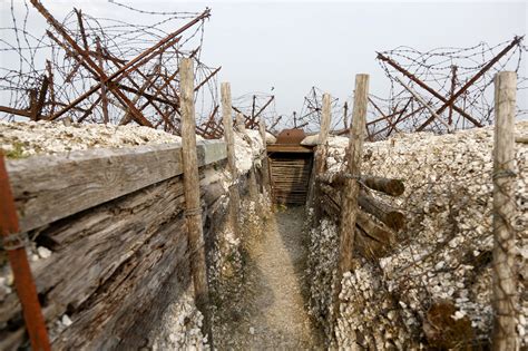 Inside View Of A Wwi Trench At Massiges Northeastern France On March
