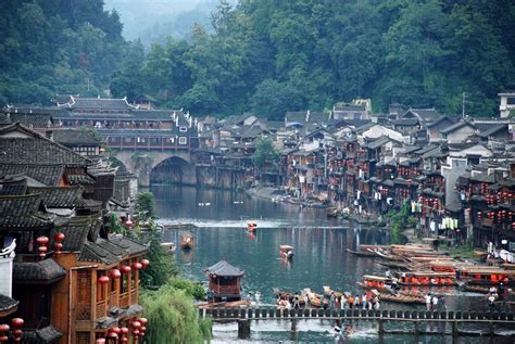 Fenghuang Ancient Town Hunan Province China Most Beautiful Cities