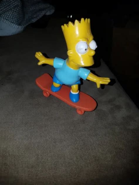 Vintage The Simpsons Skateboarding Bart Simpson Action Figure 1990 Free