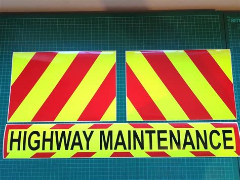 Highway Maintenance Magnet Highways Road Works Chevron Sticker Package