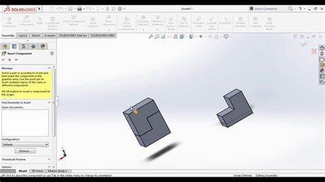 Solidworks Tutorial 27 Assembly Moveandrotate Component Mate Youtube
