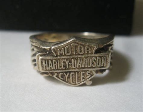 Sterling Silver Harley Davidson Logo Ring Orig Box Via Etsy Harley