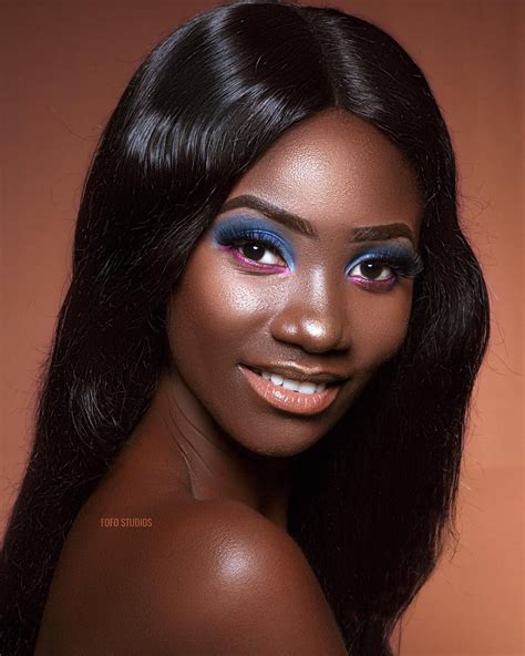 African Ghanaian Melanin Model With Makeup Beauty Photographed By Fofo