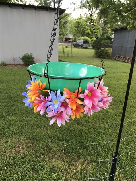 DIY bird bath! It's amazing what you can create from the dollar store