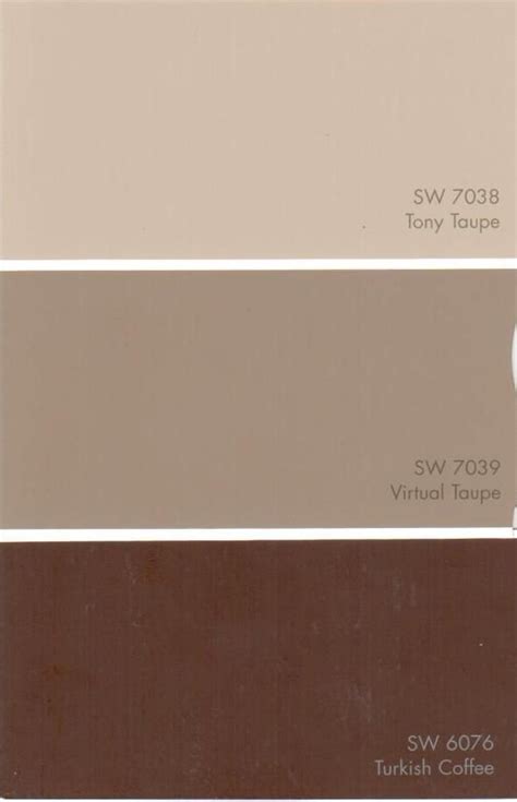 Tony Taupe Sw Virtual Taupe Sw Turkish Coffee Sw Paint