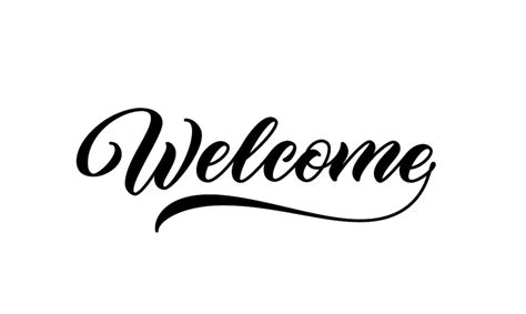 Premium Vector Welcome Sign Handwritten Inscription Welcome