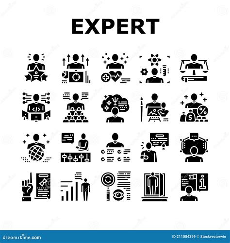 Expert Human Skills Collection Icons Set Vector Stock Vector