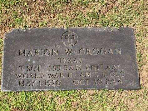 Marion Wilbur Jack Grogan 1920 1964 Mémorial Find a Grave