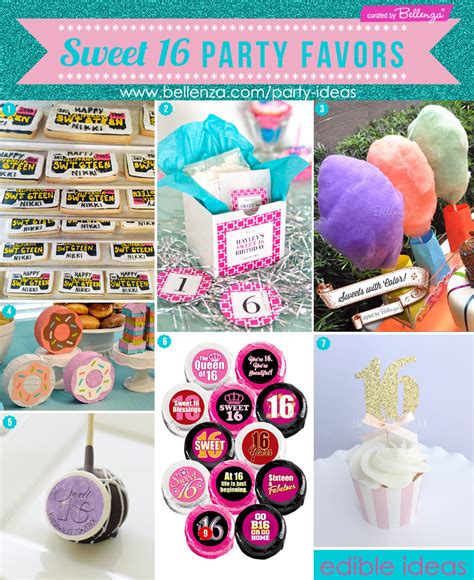 Unique Sweet 16 Party Favor Ideas