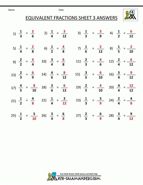 Bring learning to life with thousands of worksheets, games, and more from education.com. grade 5 equivalent fractions worksheet pdf | Worksheets ...