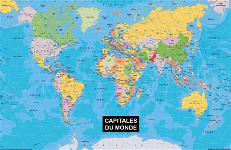Collection Carte Du Monde Avec Capitale Imprimer 344044 Carte Du Gambaran