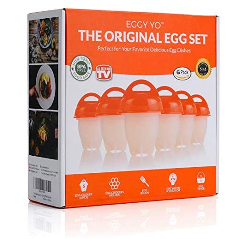 6 Egg Cooker Set With Holder And Timer Boil Eggs Without Shell Eggy