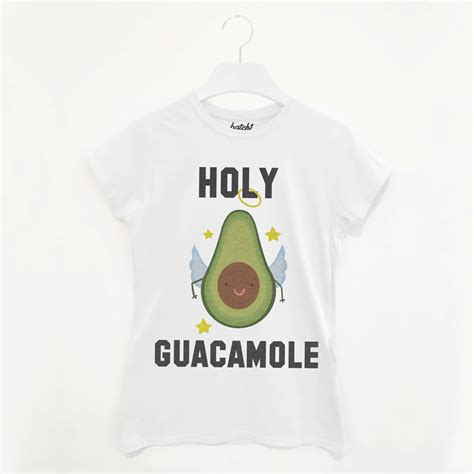 Holy Guacamole Womens Avocado Slogan T Shirt By Batch1