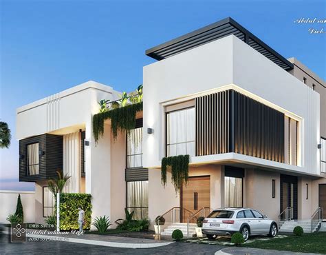 Luxury Villa On Behance Modern Villa Design Facade House Facade Design