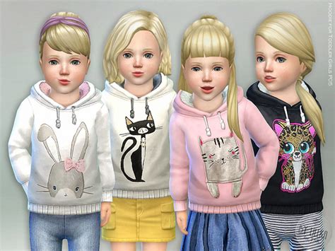 Hoodie For Toddler Girls P05 By Lillka At Tsr Sims 4 Updates