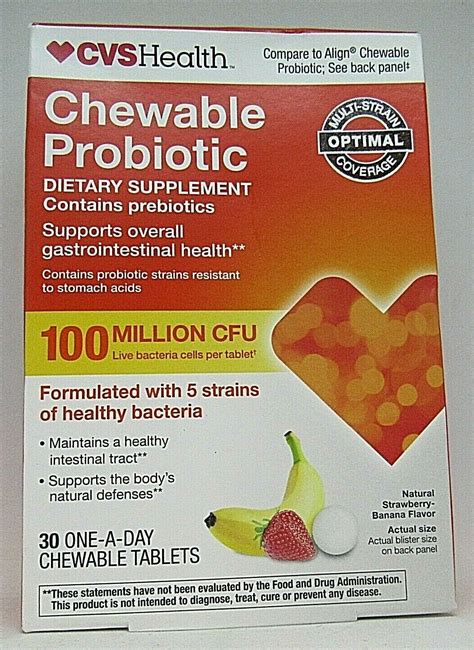 Cvs Health Chewable Probiotic 30 Ct Exp 222 Vitamins And Minerals