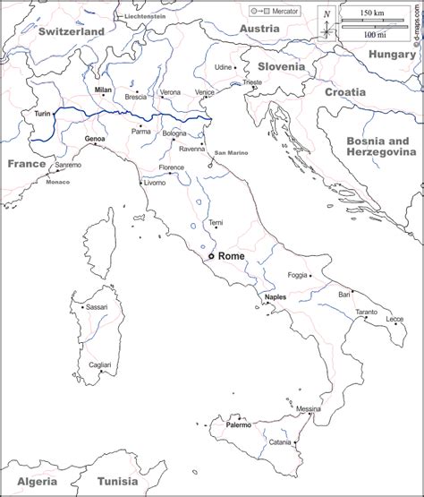 Italy Free Map Free Blank Map Free Outline Map Free Base Map Outline