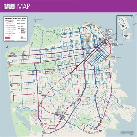 Mapa Del Autob S De San Francisco Rutas De Autob S Y Estaciones De
